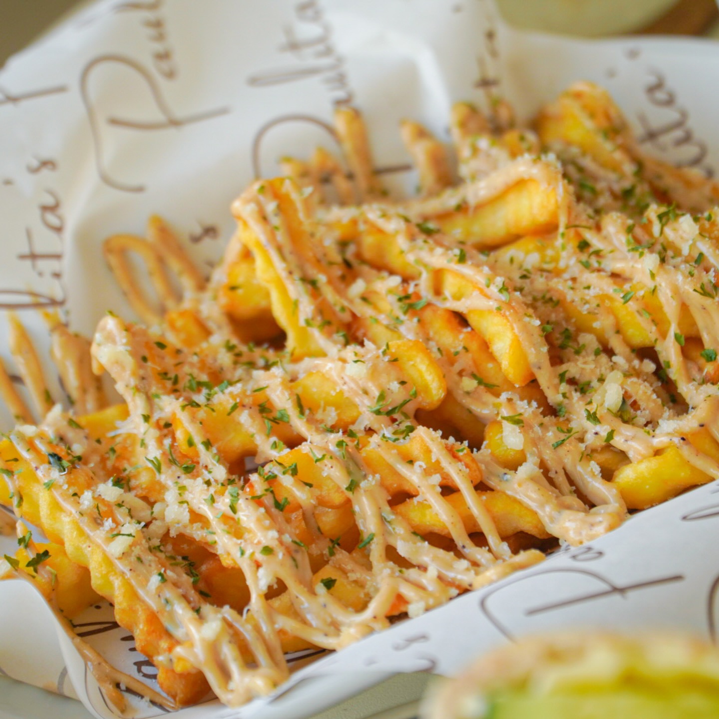 Truffle parmesan loaded fries